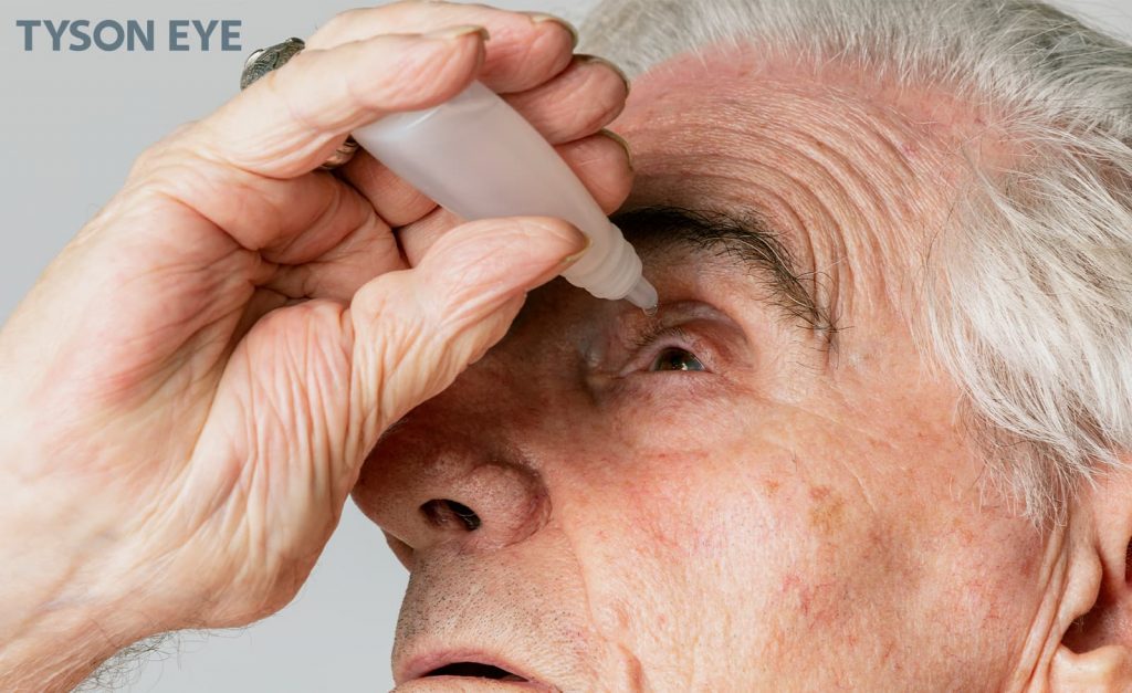 A person using eye drops and how to properly use them