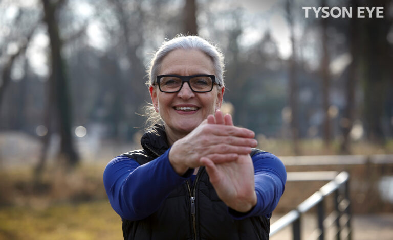 Woman exercising showing why vision care is important to overall health